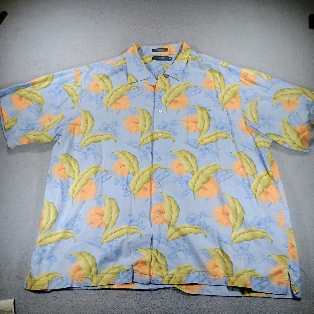 Daniel Cremieux Mens Signature Collection‎ Blue Tropical Floral XXL Button Down